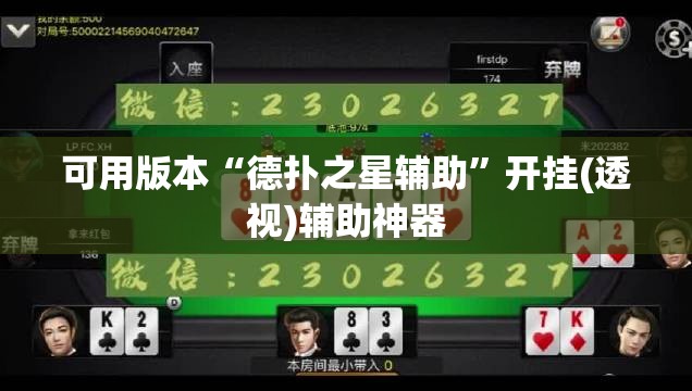 可用版本“德扑之星辅助”开挂(透视)辅助神器