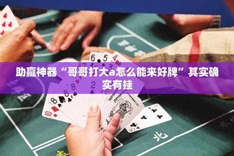 助赢神器“哥哥打大a怎么能来好牌	”其实确实有挂