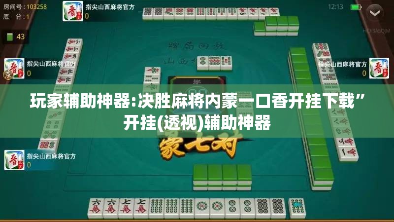 玩家辅助神器:决胜麻将内蒙一口香开挂下载”开挂(透视)辅助神器