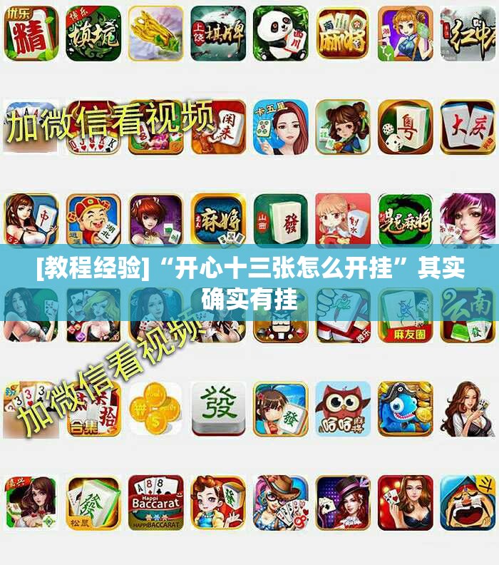 [教程经验]“开心十三张怎么开挂	”其实确实有挂