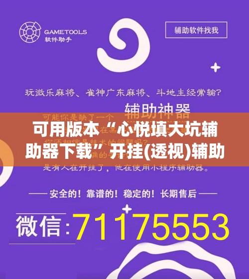 可用版本“心悦填大坑辅助器下载	”开挂(透视)辅助神器