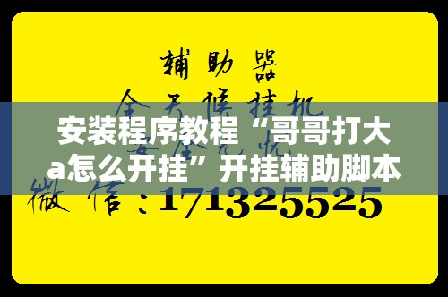 安装程序教程“哥哥打大a怎么开挂”开挂辅助脚本+详细开挂安装教程