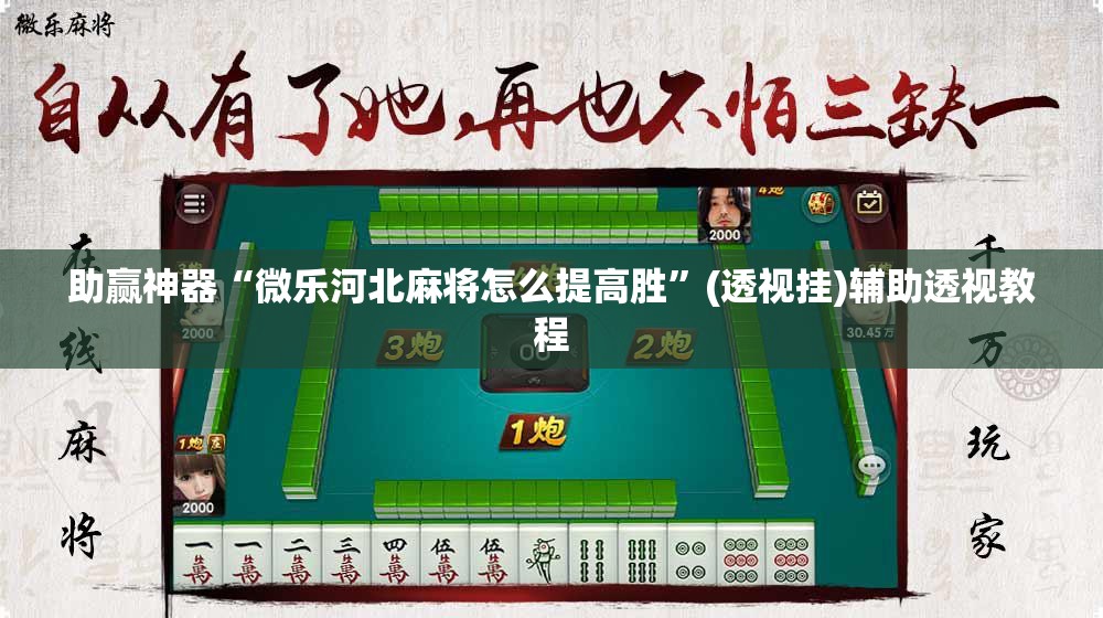 助赢神器“微乐河北麻将怎么提高胜	”(透视挂)辅助透视教程