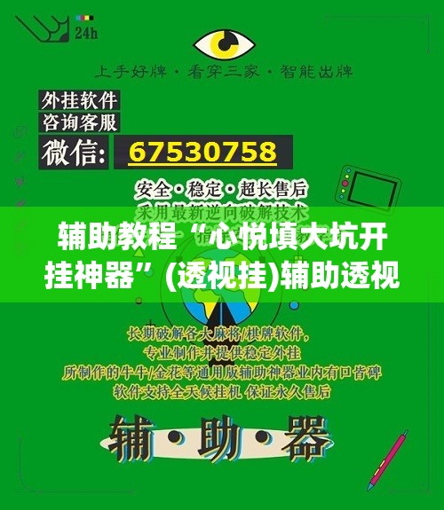 辅助教程“心悦填大坑开挂神器”(透视挂)辅助透视教程