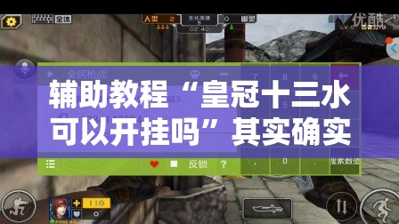 辅助教程“皇冠十三水可以开挂吗”其实确实有挂