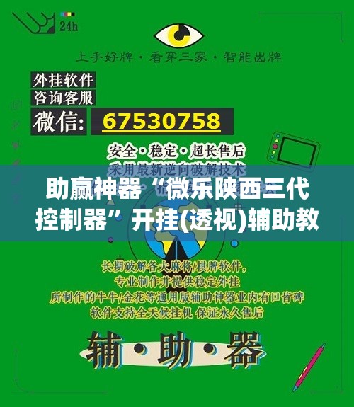 助赢神器“微乐陕西三代控制器”开挂(透视)辅助教程