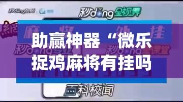 助赢神器“微乐捉鸡麻将有挂吗”开挂(透视)辅助教程