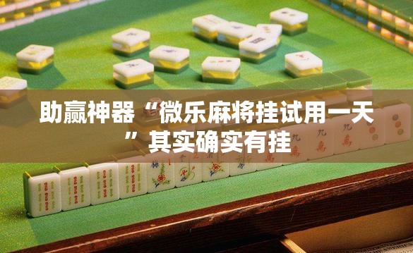 助赢神器“微乐麻将挂试用一天	”其实确实有挂