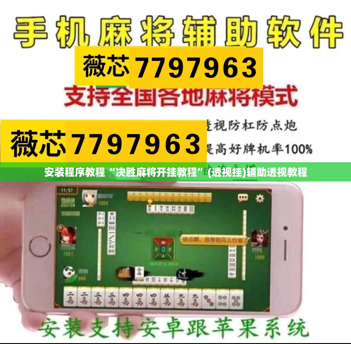 安装程序教程“决胜麻将开挂教程	”(透视挂)辅助透视教程