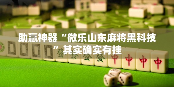 助赢神器“微乐山东麻将黑科技”其实确实有挂