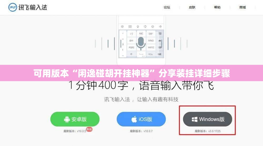 可用版本“闲逸碰胡开挂神器”分享装挂详细步骤