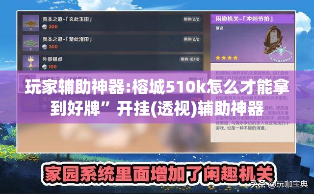 玩家辅助神器:榕城510k怎么才能拿到好牌”开挂(透视)辅助神器