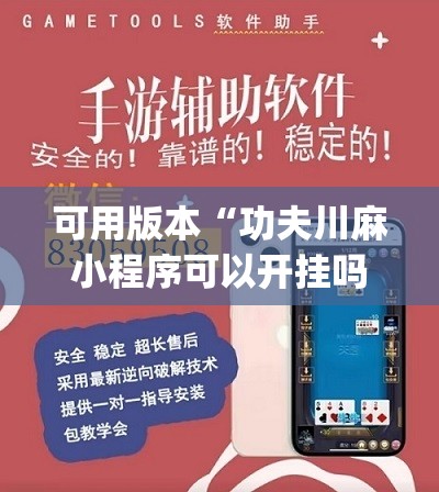 可用版本“功夫川麻小程序可以开挂吗”开挂(透视)辅助教程