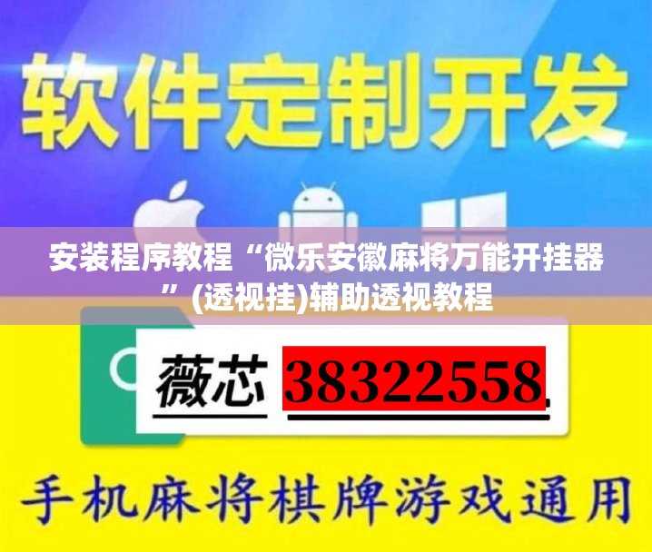 安装程序教程“微乐安徽麻将万能开挂器”(透视挂)辅助透视教程