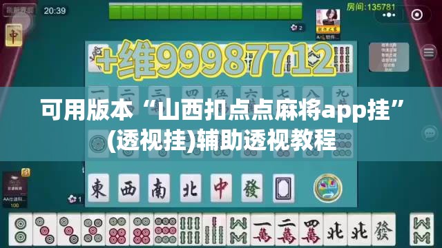 可用版本“山西扣点点麻将app挂”(透视挂)辅助透视教程