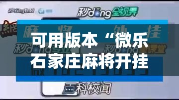 可用版本“微乐石家庄麻将开挂神器”分享装挂详细步骤