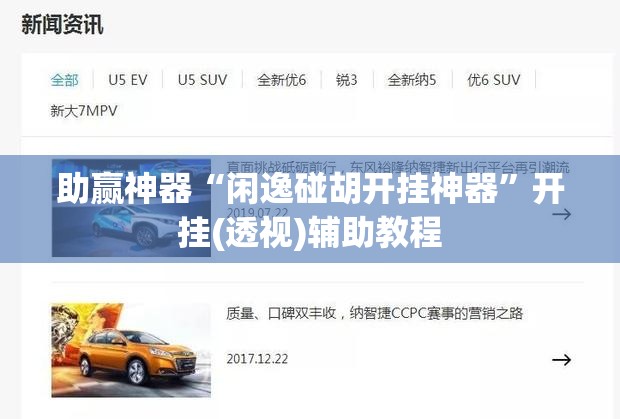 助赢神器“闲逸碰胡开挂神器	”开挂(透视)辅助教程