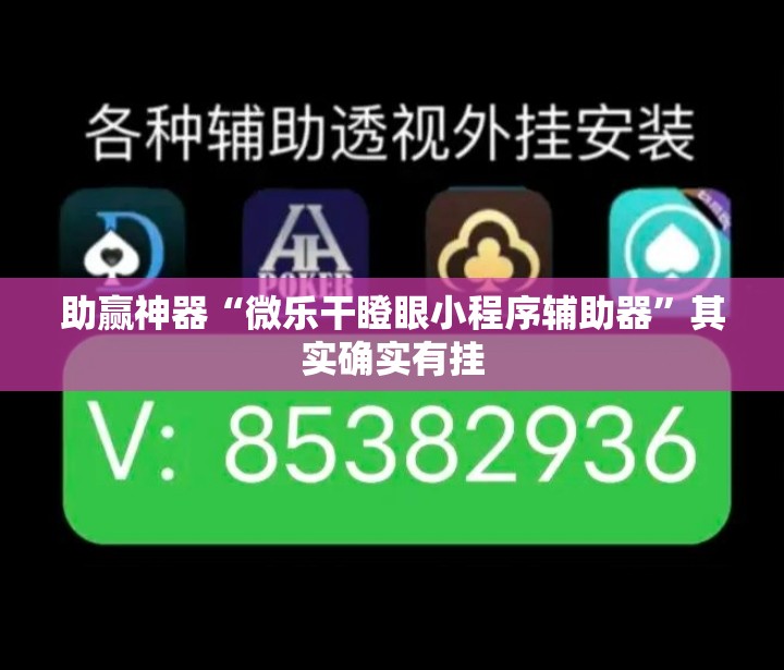 助赢神器“微乐干瞪眼小程序辅助器”其实确实有挂