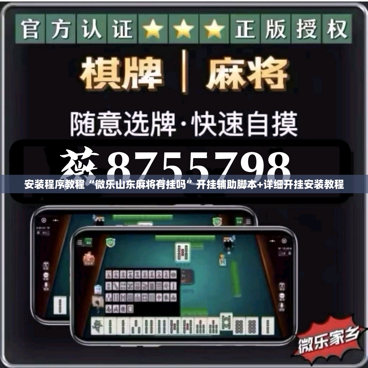 安装程序教程“微乐山东麻将有挂吗”开挂辅助脚本+详细开挂安装教程