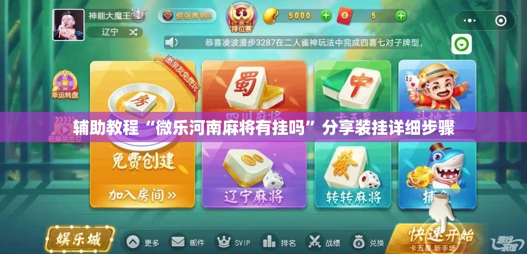 辅助教程“微乐河南麻将有挂吗”分享装挂详细步骤
