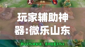 玩家辅助神器:微乐山东麻将有挂吗”开挂(透视)辅助神器