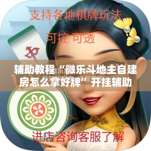 辅助教程“微乐斗地主自建房怎么拿好牌”开挂辅助脚本+详细开挂安装教程