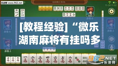 [教程经验]“微乐湖南麻将有挂吗多少钱	”分享装挂详细步骤