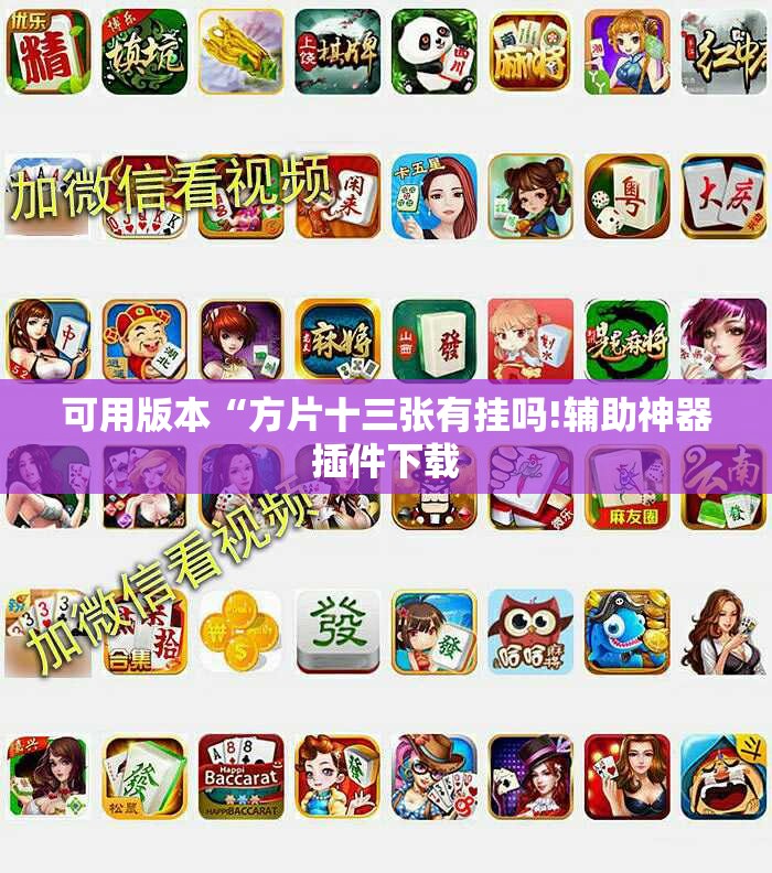 可用版本“方片十三张有挂吗!辅助神器插件下载