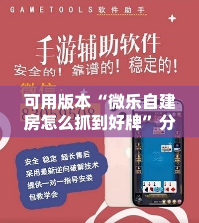 可用版本“微乐自建房怎么抓到好牌”分享装挂详细步骤
