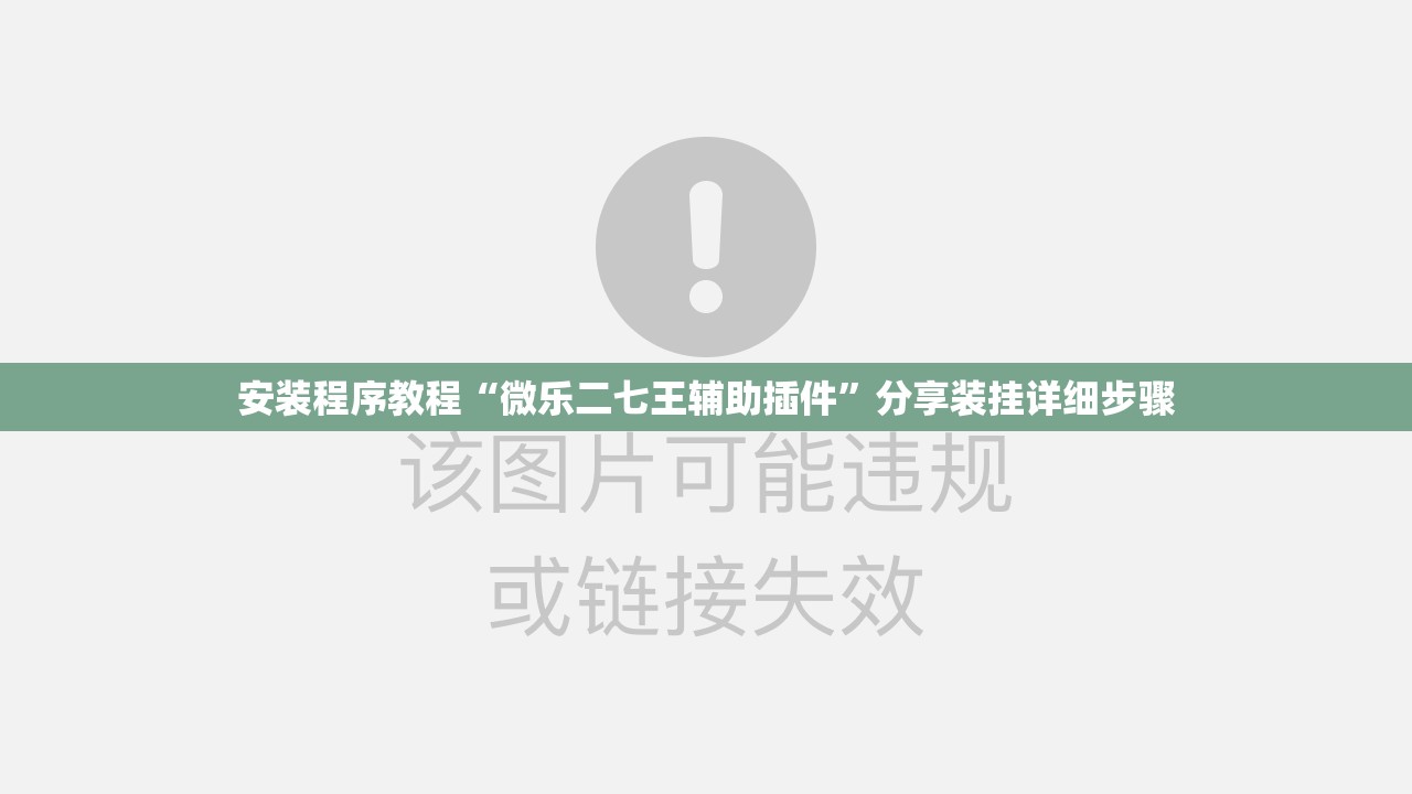 安装程序教程“微乐二七王辅助插件”分享装挂详细步骤