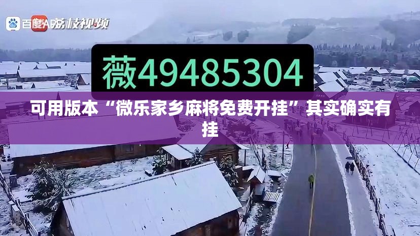 可用版本“微乐家乡麻将免费开挂”其实确实有挂