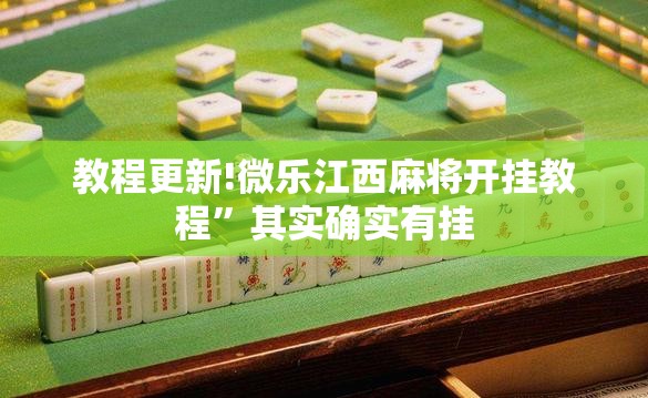 教程更新!微乐江西麻将开挂教程	”其实确实有挂