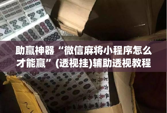 助赢神器“微信麻将小程序怎么才能赢	”(透视挂)辅助透视教程