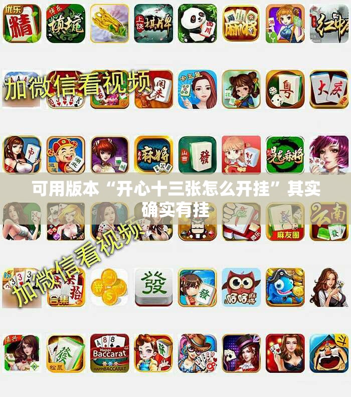 可用版本“开心十三张怎么开挂	”其实确实有挂