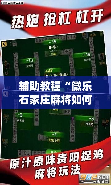 辅助教程“微乐石家庄麻将如何开挂”(透视挂)辅助透视教程