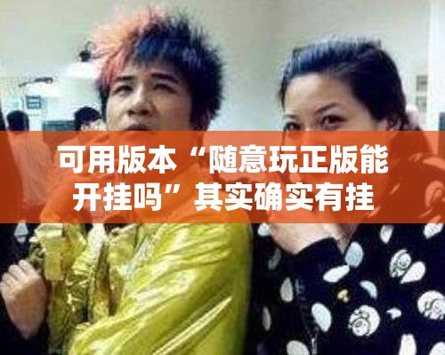 可用版本“随意玩正版能开挂吗”其实确实有挂