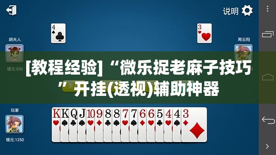 [教程经验]“微乐捉老麻子技巧”开挂(透视)辅助神器