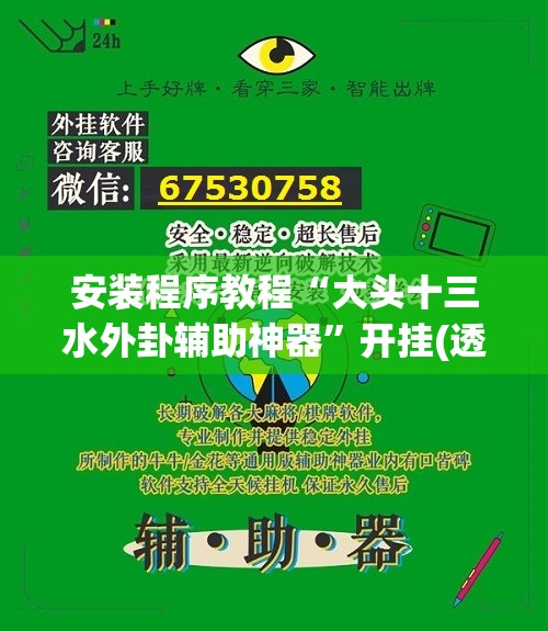 安装程序教程“大头十三水外卦辅助神器”开挂(透视)辅助神器