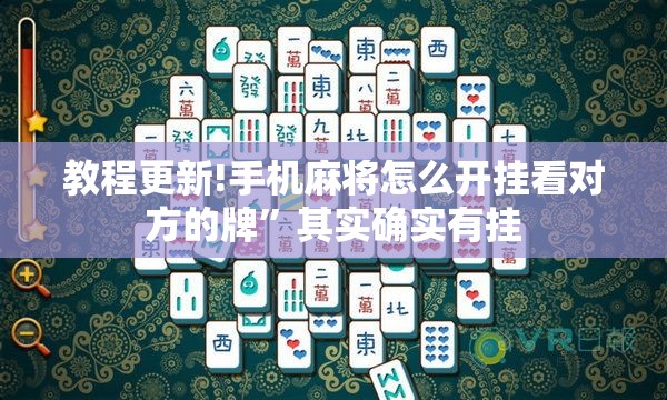 教程更新!手机麻将怎么开挂看对方的牌”其实确实有挂